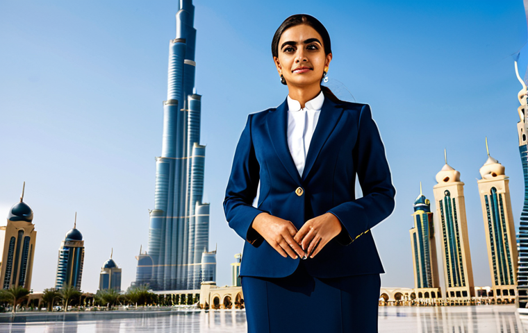 디지털화폐의 탈세 문제 - **Business Professional in Dubai:** "A successful Emirati businesswoman in a modern, modest business...