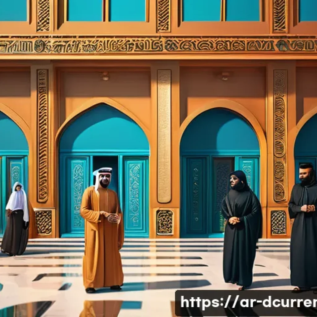 디지털화폐의 경제적 효과 분석 - A modern Middle Eastern digital marketplace scene illustrating diverse Arab consumers using cryptocu...
